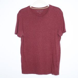 Banana Republic Mens T-Shirt Size XS Maroon Soft Wash Casual